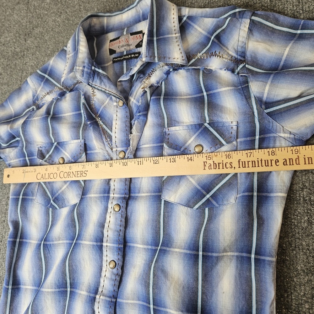 Brooks And Dunn By Panhandle Slim Womens Plaid Western Shirt Pearlsnap Sz Small - Picture 6 of 9